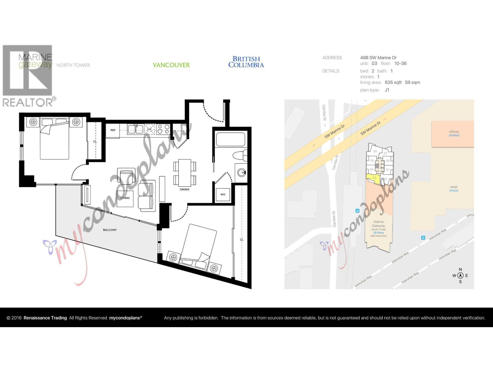 1503 488 Sw Marine Drive, Vancouver, British Columbia  V5X 0C6 - Photo 10 - R3097307
