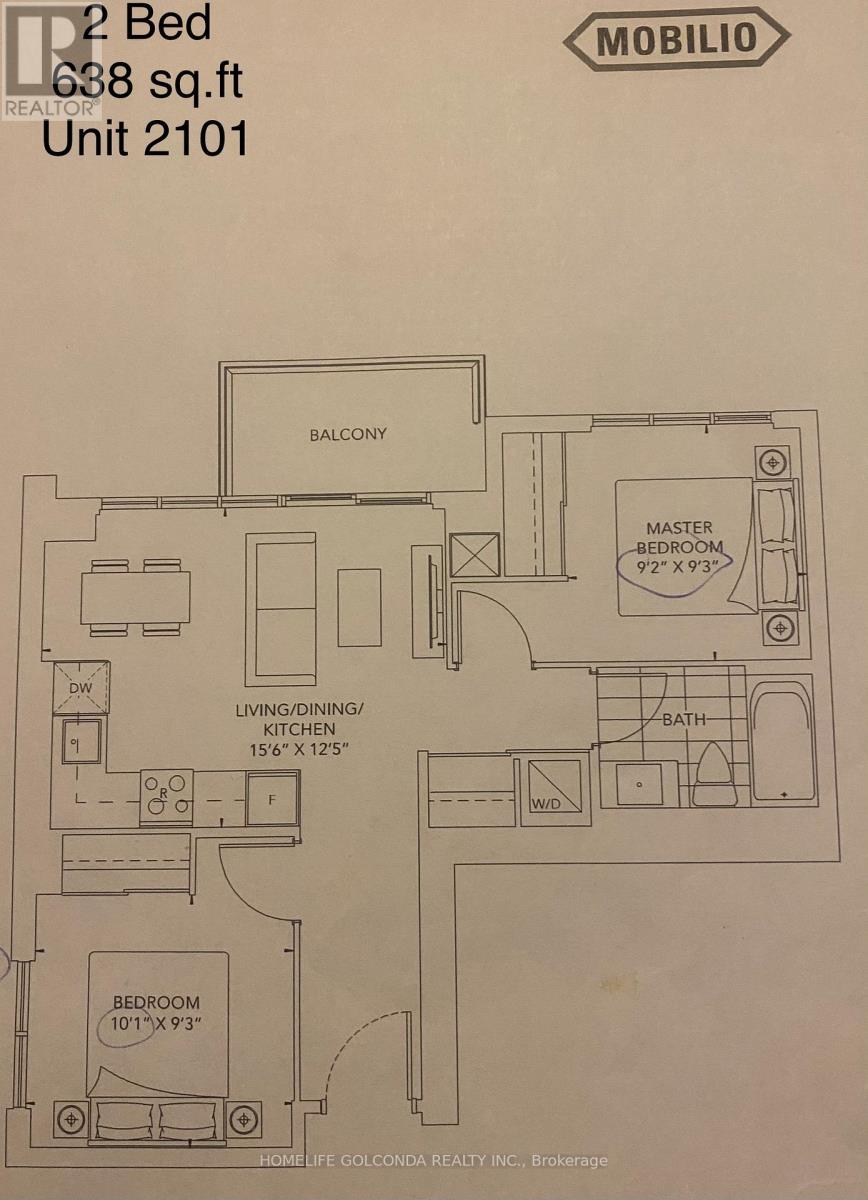 2101 - 38 Honeycrisp Crescent, Vaughan (Vaughan Corporate Centre), Ontario  L4K 0M7 - Photo 4 - N12870130