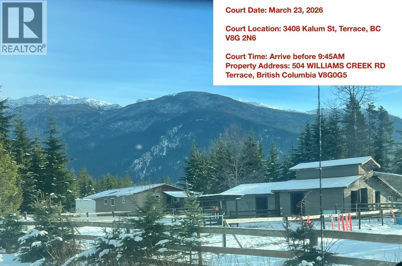 504 Williams Creek Road, Terrace, British Columbia  V8G 0G5 - Photo 1 - R3071970