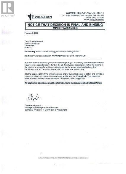 9 Vistaview Boulevard, Vaughan, Ontario  L4J 2A5 - Photo 4 - N12782406