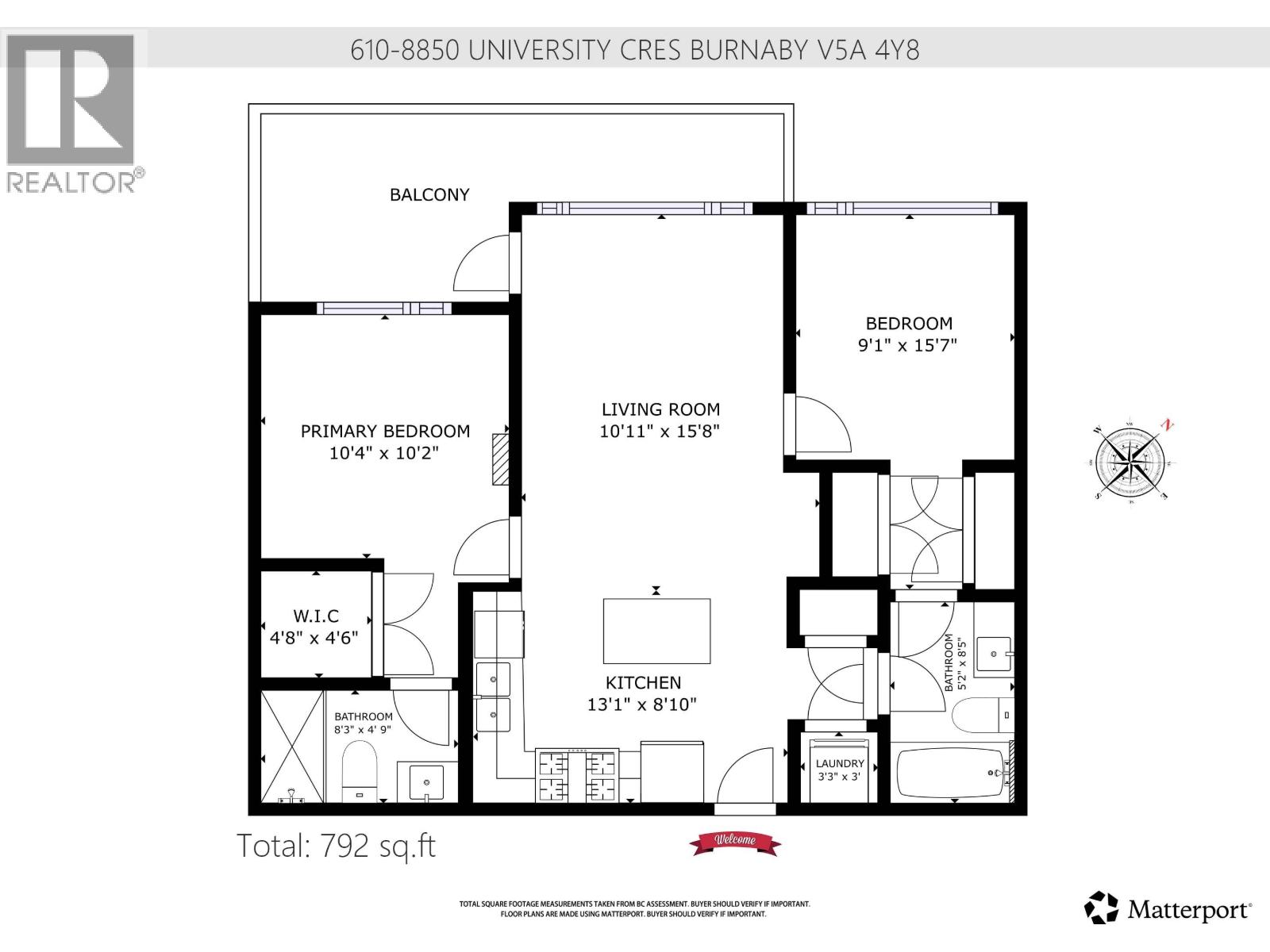 610 8850 University Crescent, Burnaby, British Columbia  V5A 4Y8 - Photo 3 - R3098314