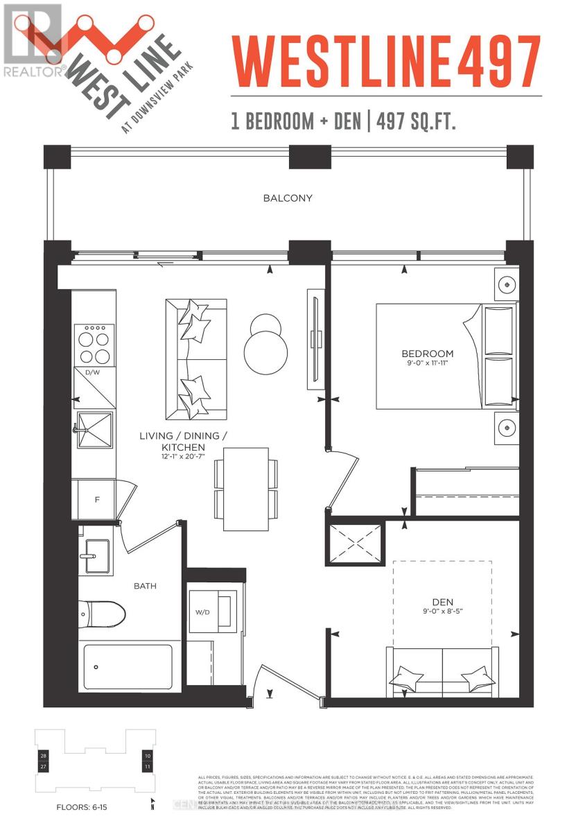 1511 - 1100 Sheppard Avenue W, Toronto, Ontario  M3K 0E4 - Photo 14 - W12813086