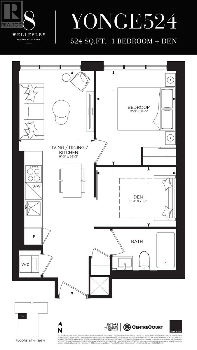 3602 - 8 Wellesley Street W, Toronto, Ontario  M4Y 0J5 - Photo 7 - C12890424