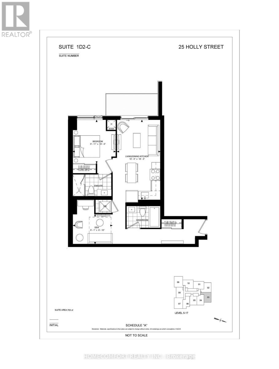 1003 - 25 Holly Street, Toronto, Ontario  M4S 0E3 - Photo 8 - C12901826