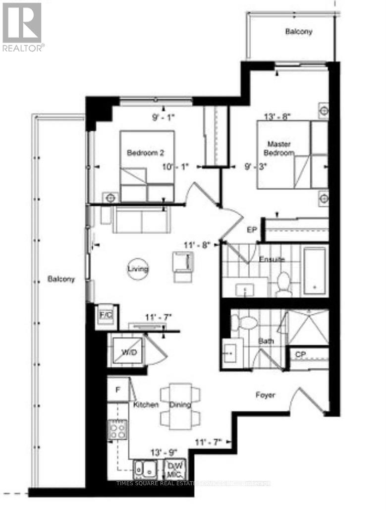 909 - 18 Water Walk Drive, Markham, Ontario  L3R 6L5 - Photo 4 - N12907136