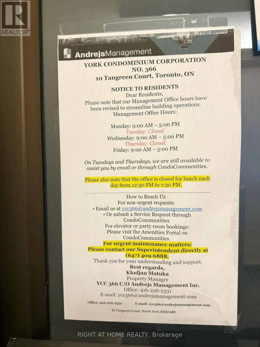 603 - 10 Tangreen Court, Toronto (Newtonbrook West), Ontario  M2M 4B9 - Photo 38 - C12914376