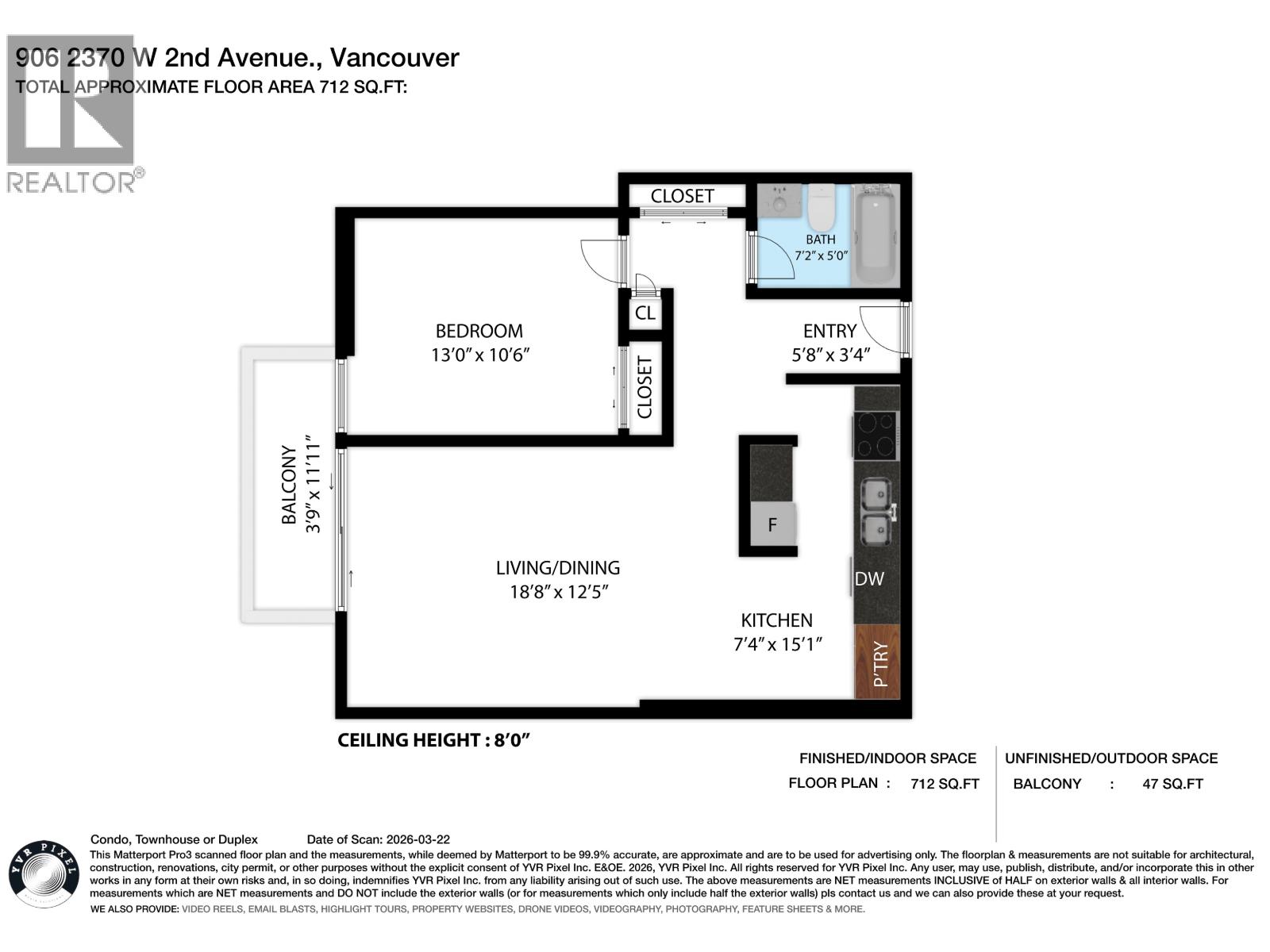 906 2370 W 2nd Avenue, Vancouver, British Columbia  V6K 1J2 - Photo 20 - R3102574