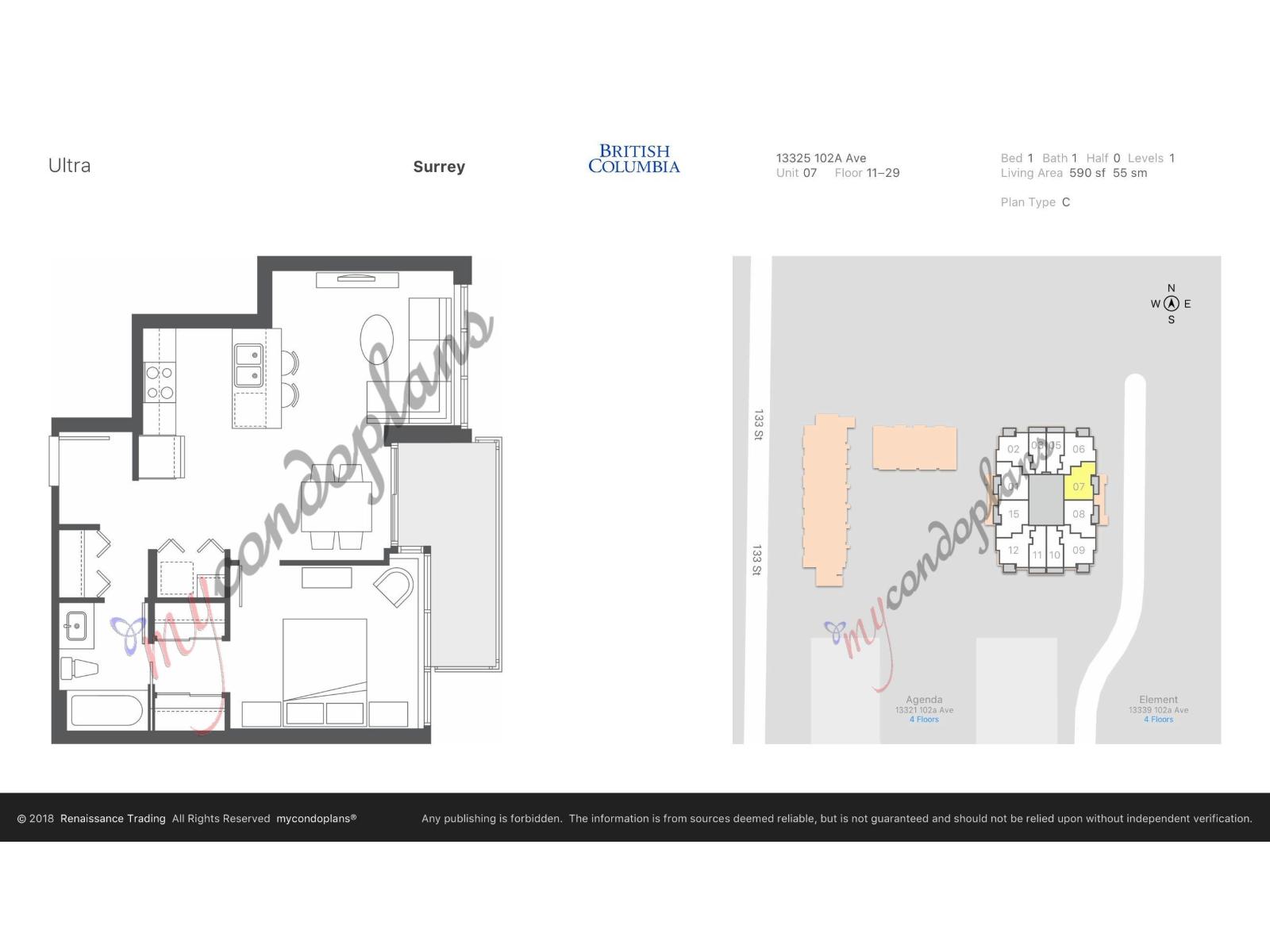 1807 13325 102a Avenue, Surrey, British Columbia  V3T 5J7 - Photo 13 - R3103810