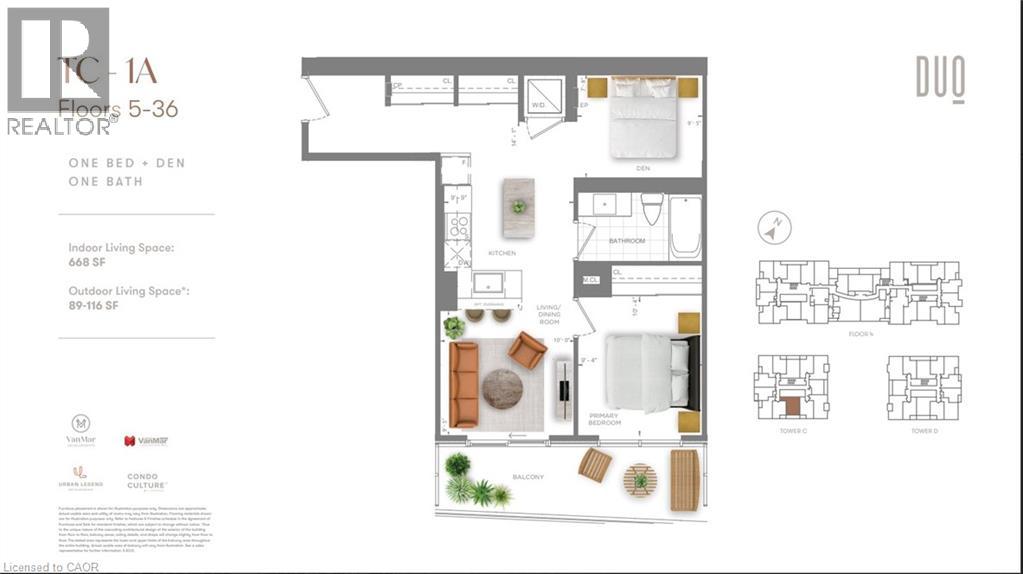 25 Wellington South Street Unit# 1701, Kitchener, Ontario  N2G 0G5 - Photo 2 - 40814744