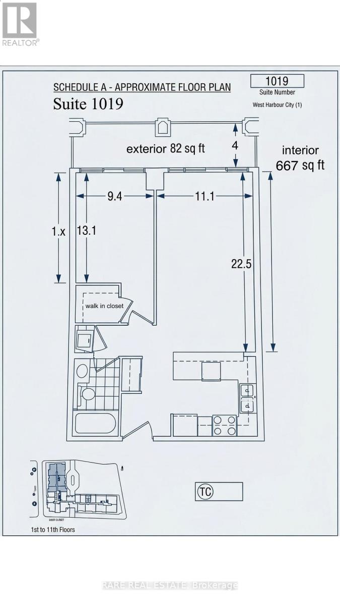 1019 - 628 Fleet Street N, Toronto, Ontario  M5V 1A8 - Photo 17 - C12918218