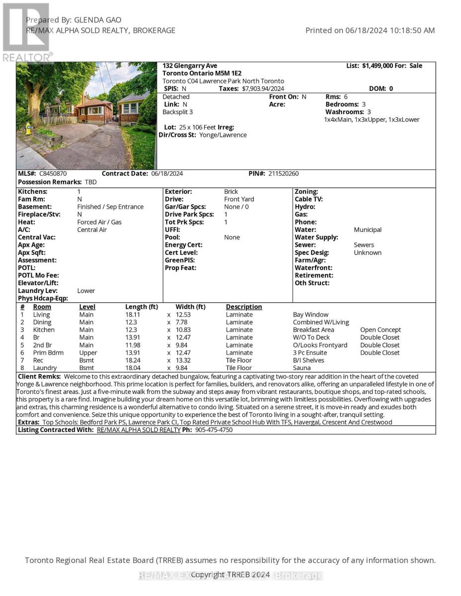 132 Glengarry Avenue, Toronto (Lawrence Park North), Ontario  M5M 1E2 - Photo 36 - C12895714