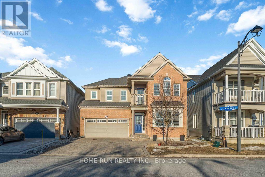 Welcome to this beautiful 4 BED / 4 BATH/Carpet Free/with Balcony and Double Car garage detached home (2,619 sqft as per builder), located in prestigious Half Moon Bay--one of Ottawa's most desirable communities.This thoughtfully designed home features a spacious foyer with a large closet, a bright living room, formal dining area, and an inviting family room with a cozy gas fireplace. Main floor has hardwood flooring and 9-foot ceiling, entertainment space filled with daylight. The well-appointed kitchen offers granite countertops, ample cabinetry and a sun-filled eating area with patio doors leading to the backyard. Upstairs, hardwood flooring throughout. The huge primary bedroom boasts two walk-in closets and a luxurious 4-piece ensuite. Two additional bedrooms share a full bath, while the fourth bedroom features its own private 3-piece ensuite and walk-in closet, ideal for guests or multi generational living. The second floor also has a balcony, perfect for morning coffee and enjoying the views.The unfinished basement with a bathroom rough-in provides excellent potential for future customization. Close to Stonebridge Golf Club, Minto Recreation Complex, top-rated schools, parks, and shopping, this home offers both comfort and convenience in a highly sought-after neighbourhood and presents long-term value for families, investors, or anyone seeking upscale suburban living.Don't hesitate! Book your private showing today! (id:48254)