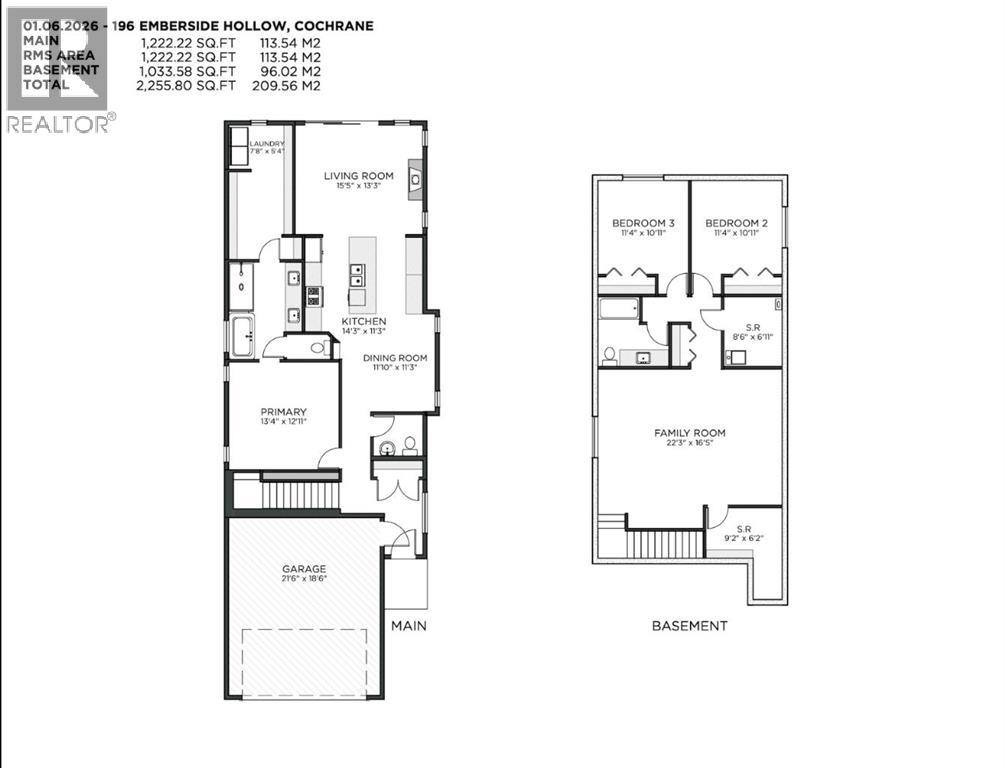 196 Emberside Hollow, Cochrane, Alberta  T4C 2A3 - Photo 22 - A2295300
