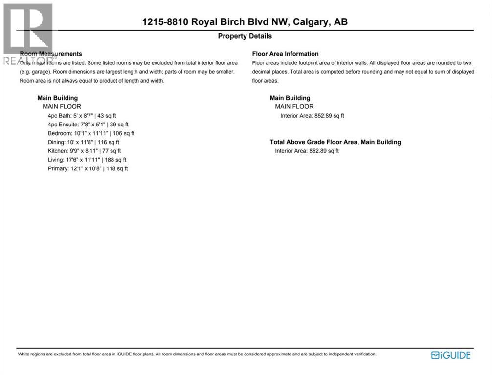 1215, 8810 Royal Birch Boulevard, Calgary, Alberta  T3G 6A9 - Photo 24 - A2280650