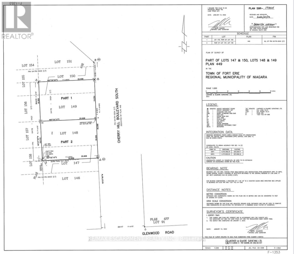 LOT 1 - 313 CHERRYHILL BOULEVARD S, Fort Erie, Ontario