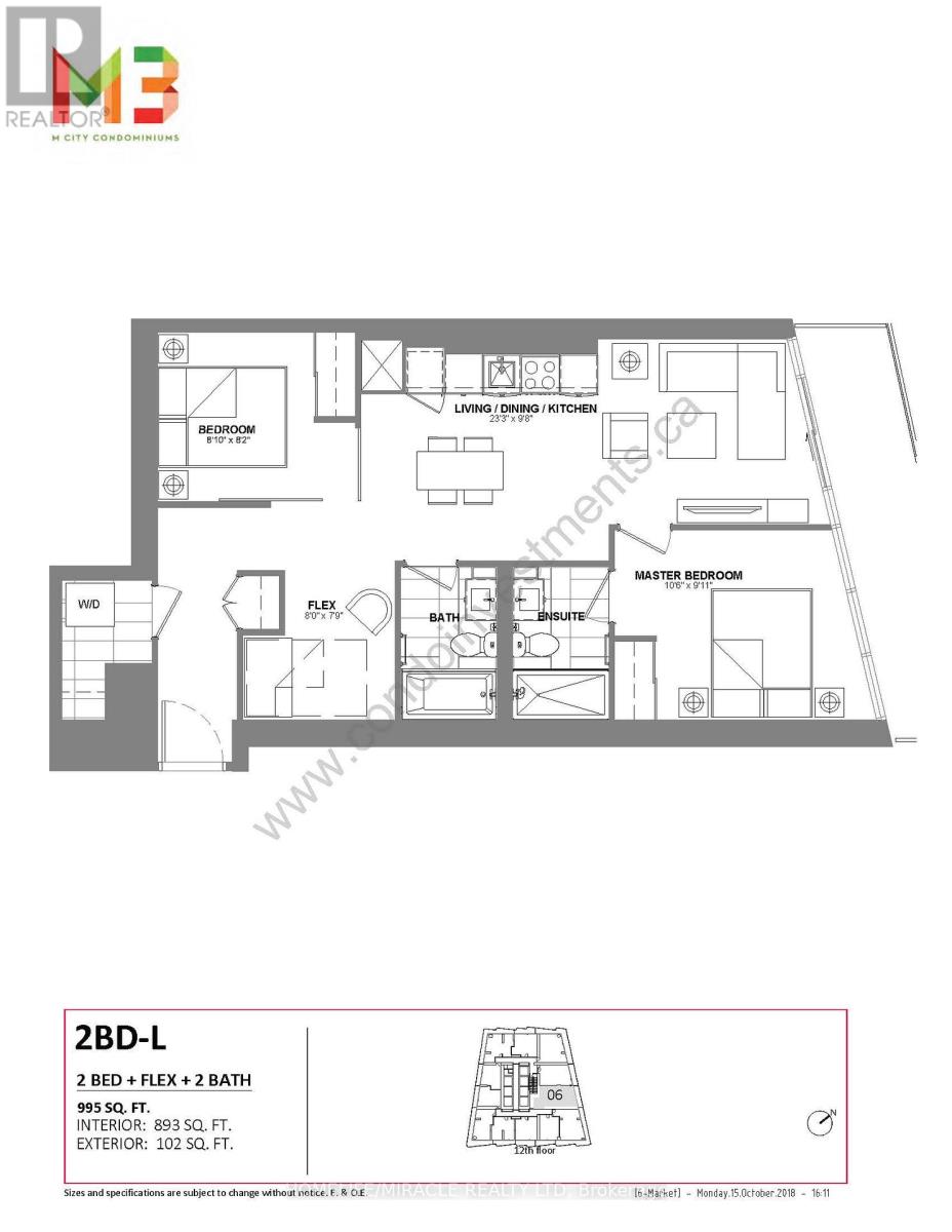 1206 - 448 Burnhamthorpe Road W, Mississauga, Ontario  L5B 4M6 - Photo 2 - W12950888