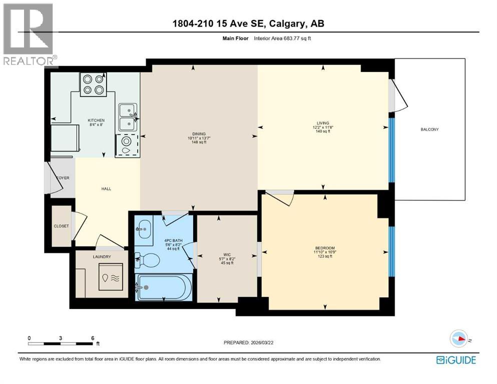 1804, 210 15 Avenue SE, Calgary, Alberta  T2G 0B5 - Photo 2 - A2287329