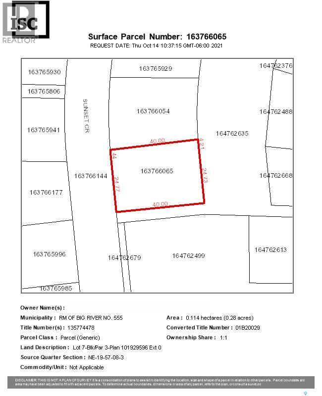 Lot 7 - Sunset Cres, Big River Rm No. 555, Saskatchewan  S0J 0E0 - Photo 18 - SK031607