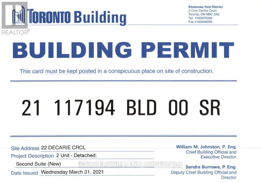 Basement Apartment - 22 Decarie Circle, Toronto, Ontario  M9B 3H8 - Photo 7 - W12968534