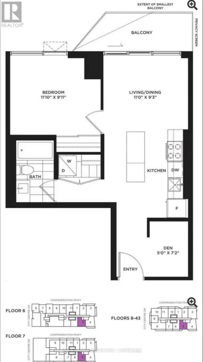 1705 - 4065 Confederation Parkway, Mississauga, Ontario  L5B 0L4 - Photo 16 - W12980662