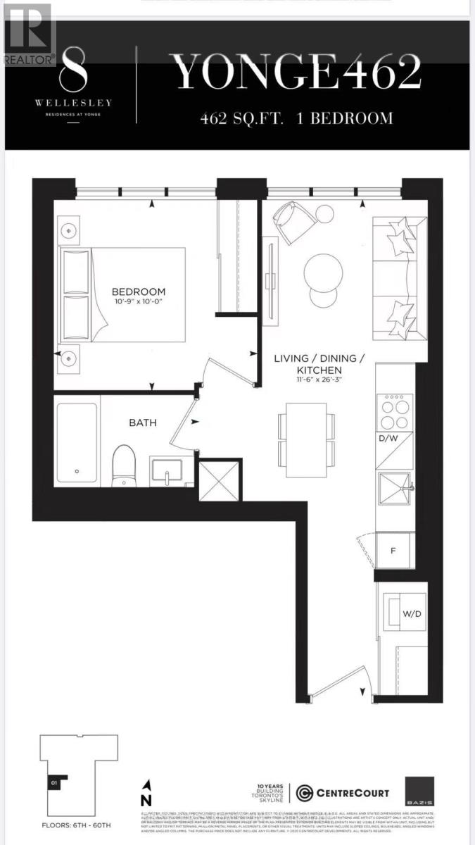 1001 - 8 Wellesley Street W, Toronto, Ontario  M4Y 0J5 - Photo 10 - C12983604