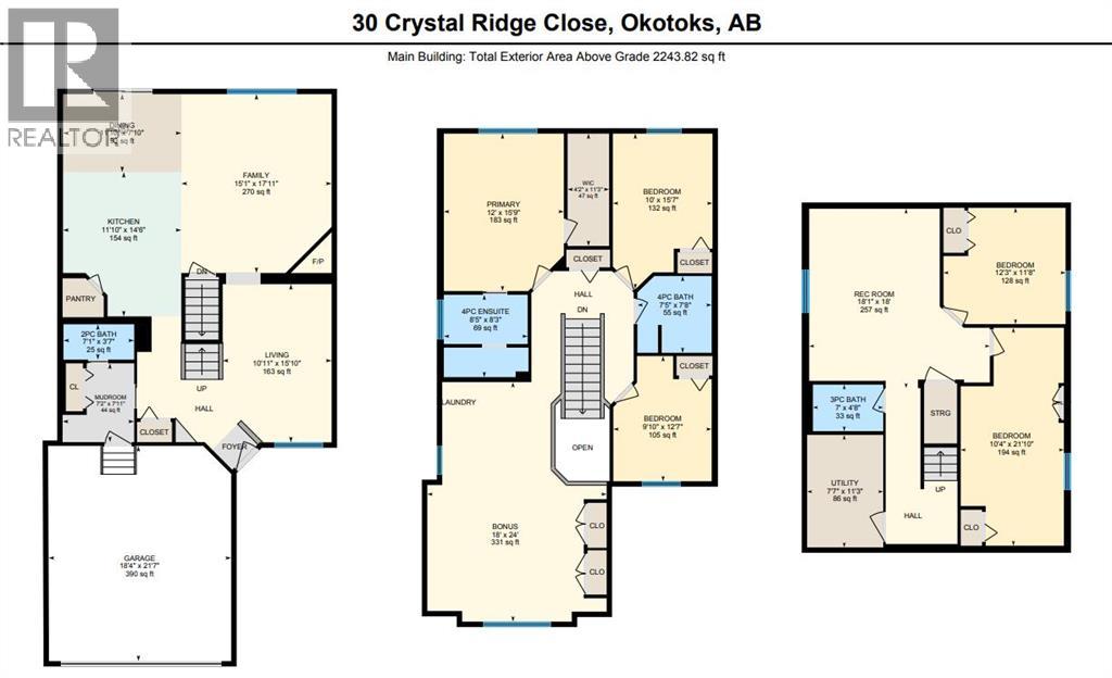 30 Crystalridge Close, Okotoks, Alberta  T1S 1X5 - Photo 47 - A2297766