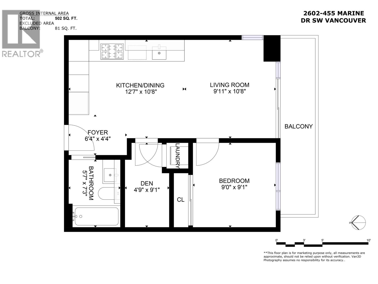 2602 455 SW Marine Drive, Vancouver, British Columbia  V5X 0H3 - Photo 30 - R3110426