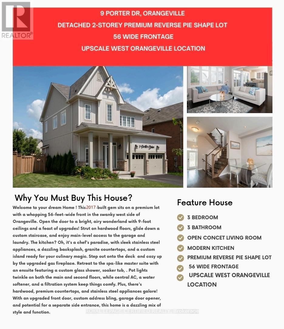 9 Porter Drive, Orangeville, Ontario  L9W 6Z4 - Photo 3 - W12979620