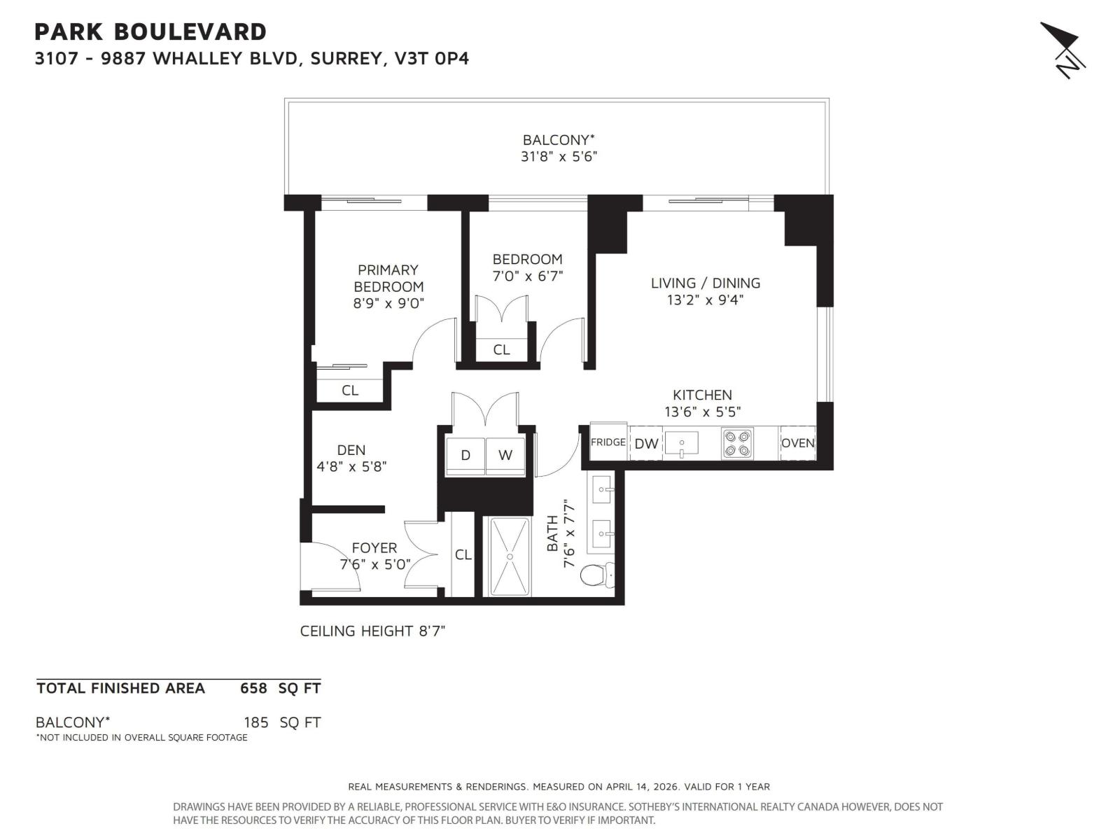 3107 9887 Whalley Boulevard, Surrey, British Columbia  V3T 0P4 - Photo 2 - R3110879