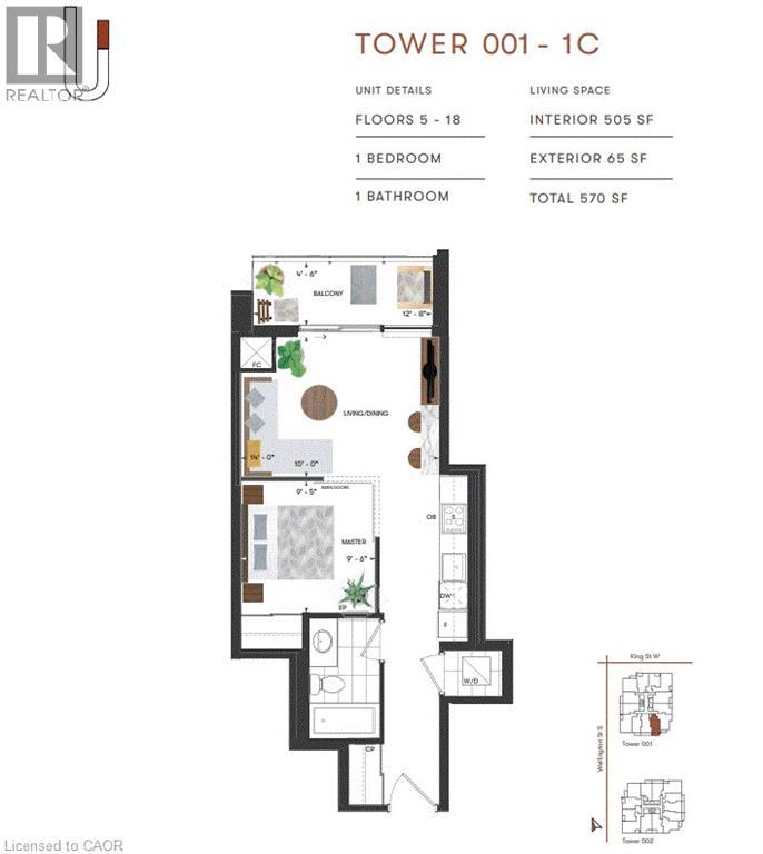 5 Wellington Street S Unit# 1103, Kitchener, Ontario  N2G 0E3 - Photo 4 - 40820792