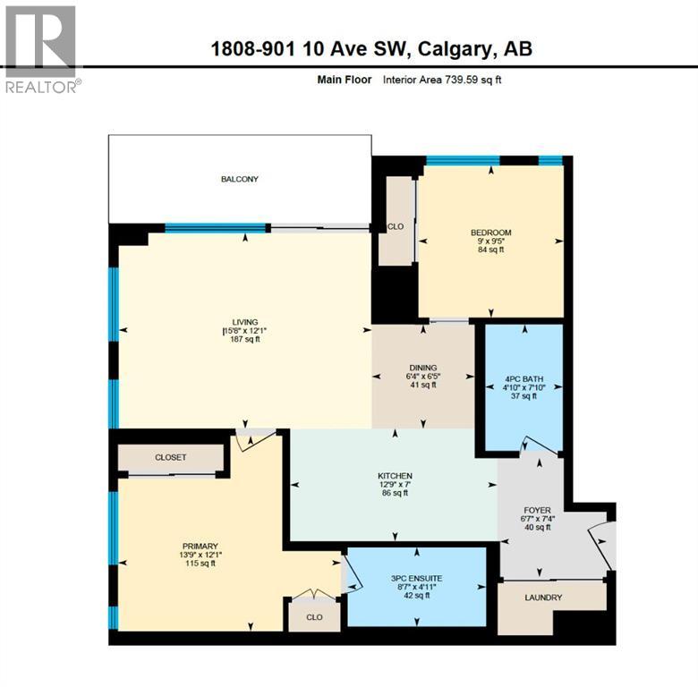 1808, 901 10 Avenue SW, Calgary, Alberta  T2R 0B5 - Photo 24 - A2302785