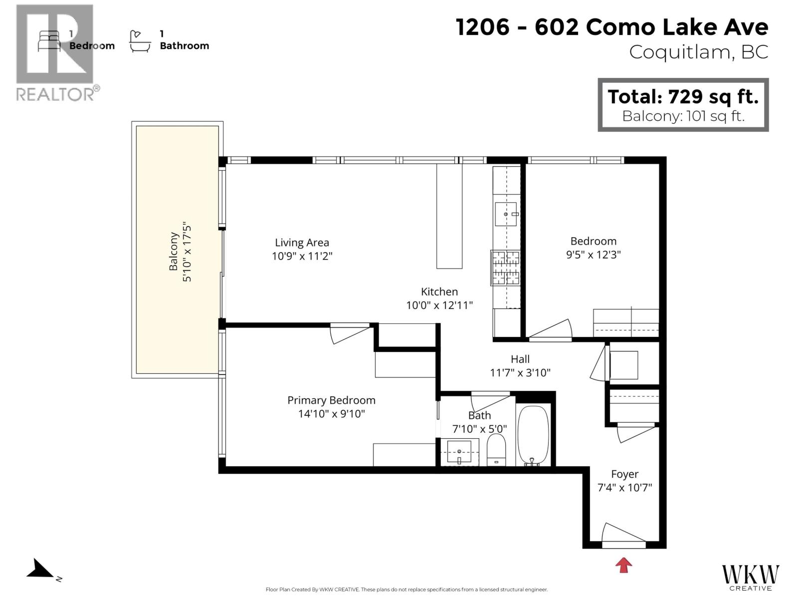 1206 602 Como Lake Avenue, Coquitlam, British Columbia  V3J 0G2 - Photo 26 - R3113497