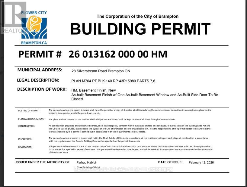 28 Silverstream Road, Brampton, Ontario  L6Z 3W5 - Photo 3 - W13034418