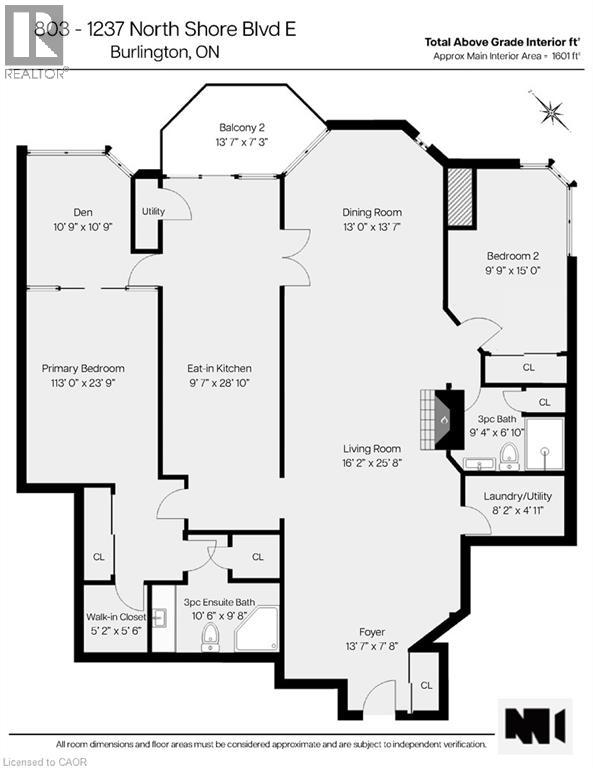 1237 North Shore Boulevard E Unit# 803, Burlington, Ontario  L7S 2H8 - Photo 34 - 40819551