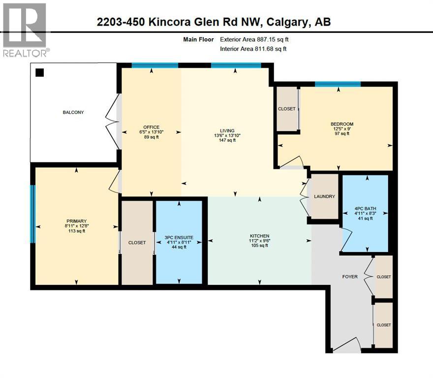 2203, 450 Kincora Glen Road NW, Calgary, Alberta  T3R 1S2 - Photo 26 - A2304482