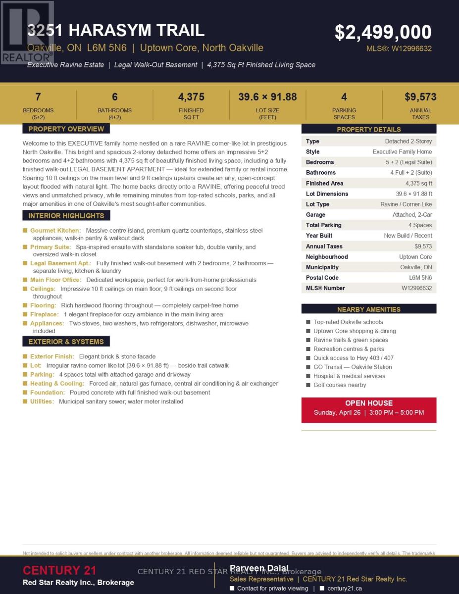 3251 Harasym Trail, Oakville, Ontario  L6M 5N6 - Photo 50 - W12996632