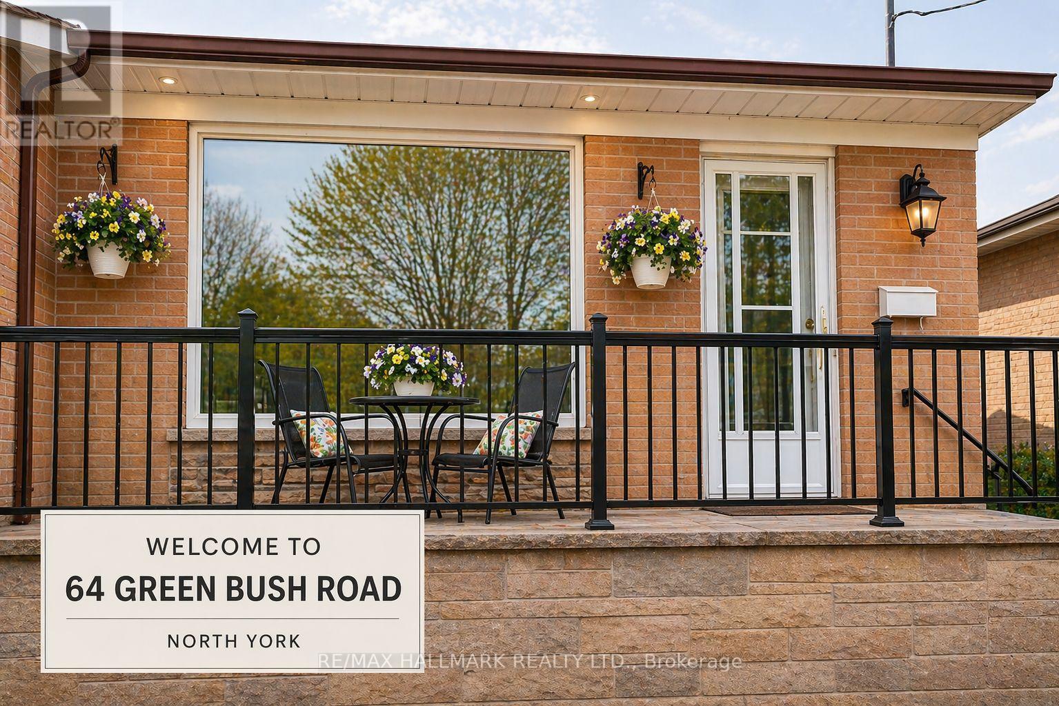 64 GREEN BUSH ROAD, Toronto, Ontario