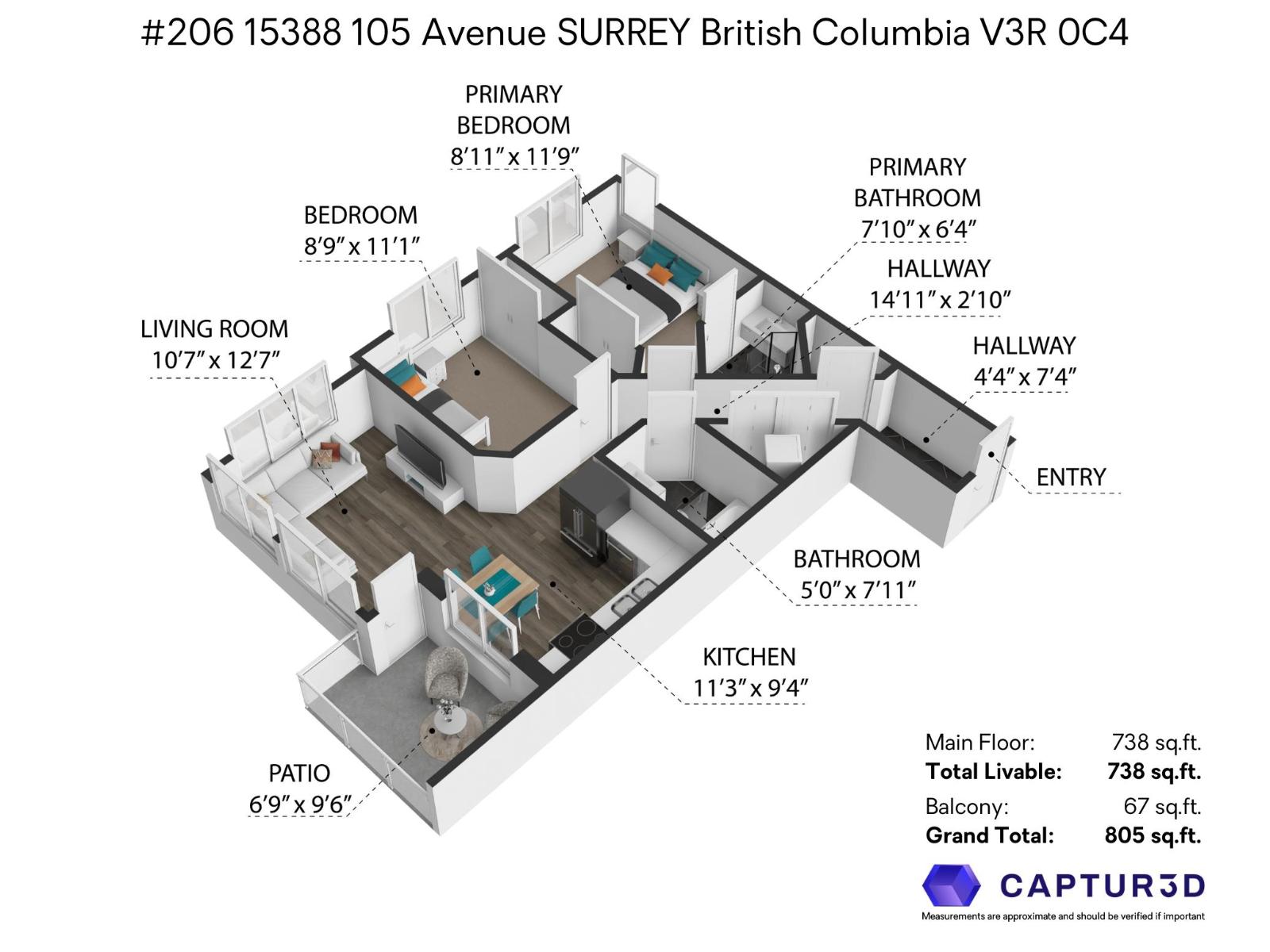 206 15388 105 Avenue, Surrey, British Columbia  V3R 0C4 - Photo 4 - R3115472