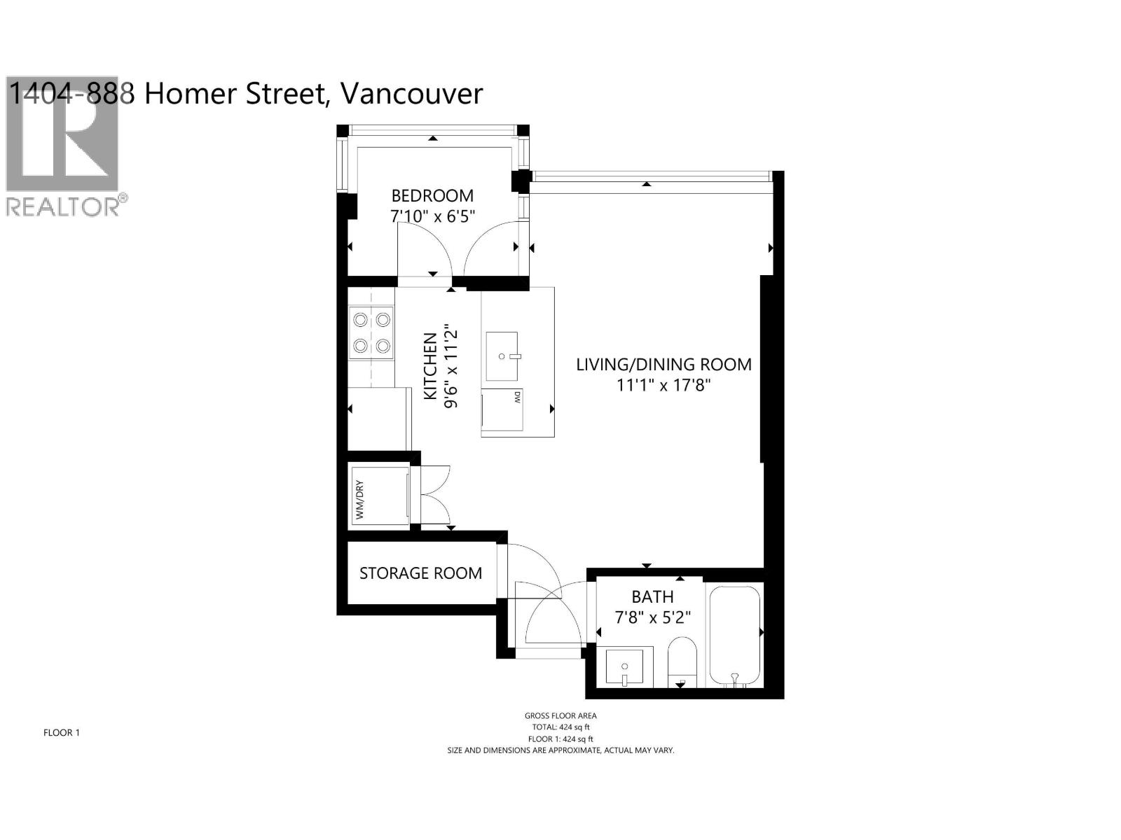 1404 888 Homer Street, Vancouver, British Columbia  V6B 0H7 - Photo 16 - R3090253