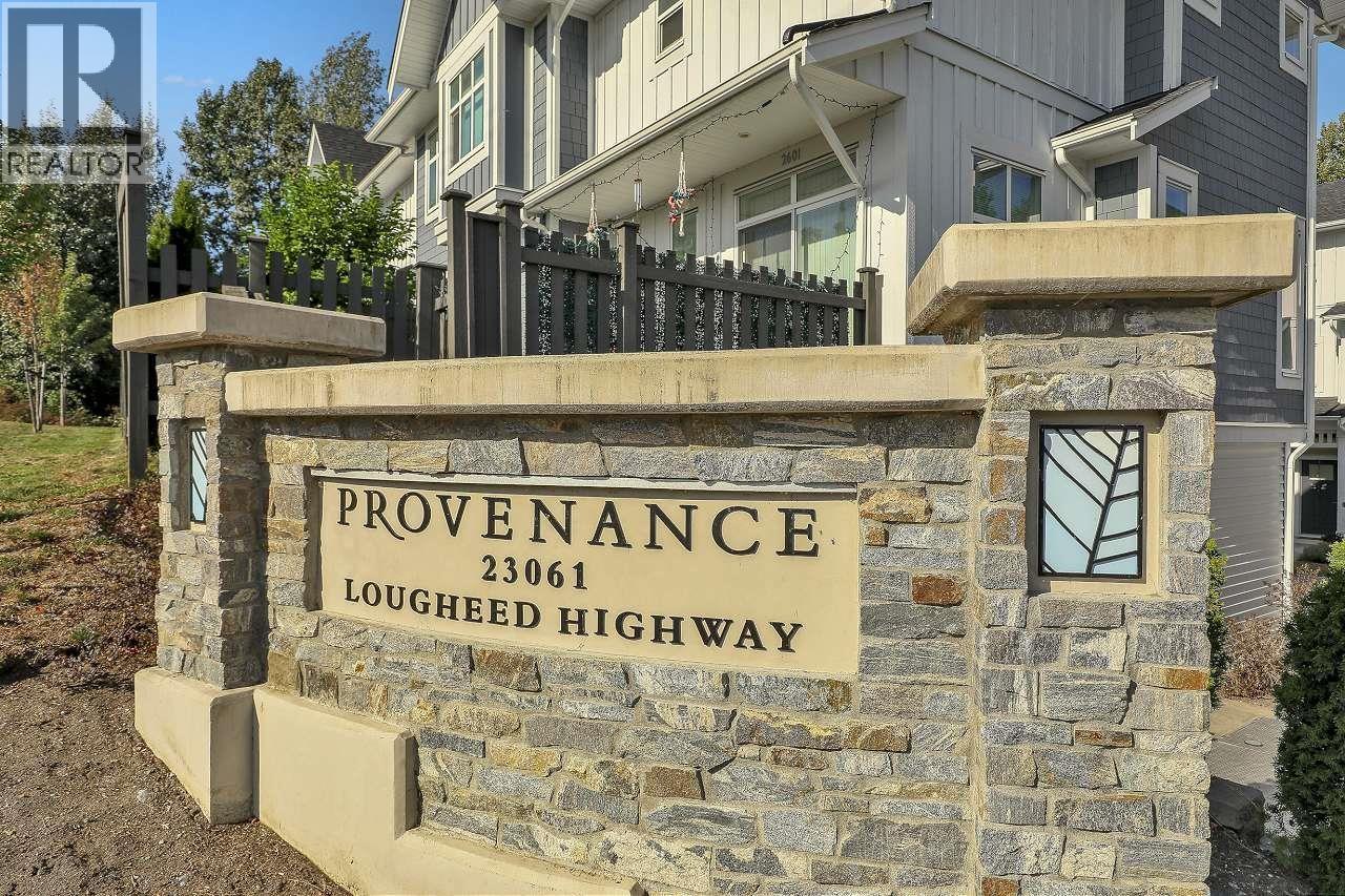 Welcome to THE Modern most Sought after Community in Maple Ridge! Welcome to PROVENANCE by POLYGON! Well looked after 3-Bed & 3 bath Townhouse overlooking PRIVATE Green Space at large back Balcony perfect for BBQ's & fully fenced Patio for kids & pets! This Beautifully designed unit features rich laminate flooring, gourmet style kitchen, stone countertop, stainless steel appliances, EXTRA large ISLAND, Open concept living & dining, 9ft ceilings that brings in abundance of natural light. & much more. Home also comes with in-suite laundry up, & great sized 2 Car SIDE by SIDE Garage! Charming community is conveniently located from downtown Maple Ridge &Port Haney Station. Tons of Amenities includes clubhouse, gym, lounge, pool, hot tub, guest suite & more. Open House Sat & Sun 2-4PM May 2/ 3. (id:48254)
