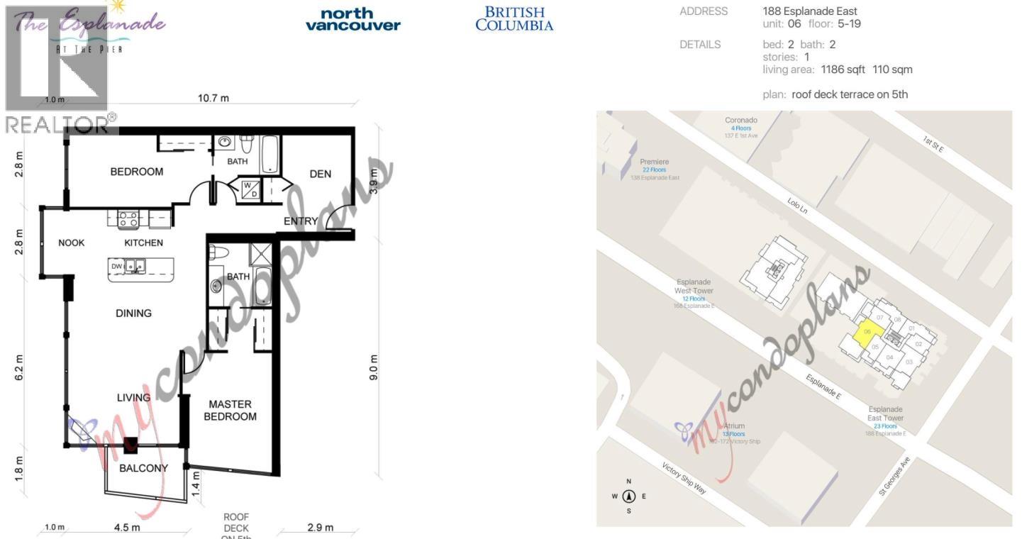 1206 188 E Esplanade, North Vancouver, British Columbia  V7L 4Y1 - Photo 2 - R3116155