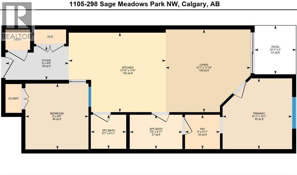 1105, 298 Sage Meadows Park NW, Calgary, Alberta  T3P 1P5 - Photo 3 - A2299148