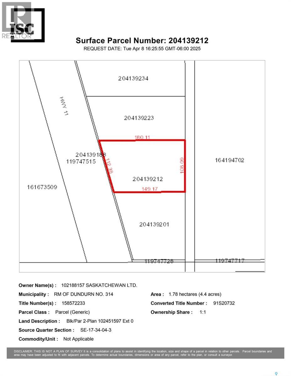2 0 11 Highway, Dundurn Rm No. 314, Saskatchewan  S7T 0J1 - Photo 1 - SK027264