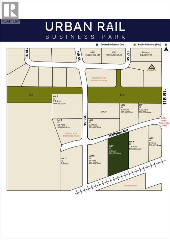 Lot 9 Railway Avenue, Grande Prairie, Alberta  T8W 0C7 - Photo 1 - A2217205