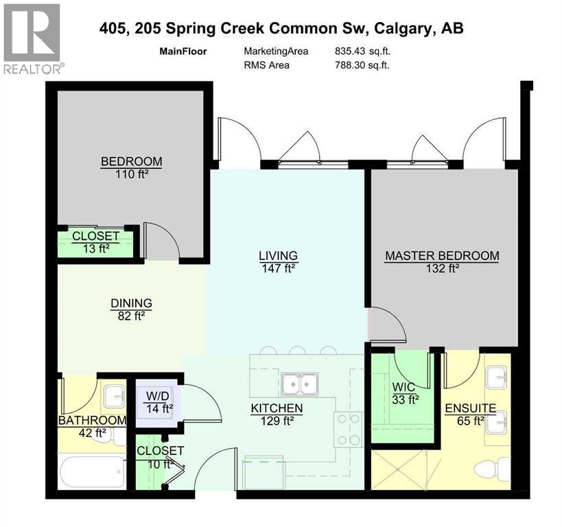 405, 205 Spring Creek Common Sw, Calgary, Alberta  T3H 6H4 - Photo 7 - A2295322