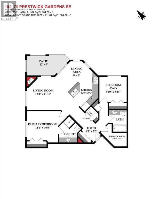 102, 78 Prestwick Gardens SE, Calgary, Alberta  T2Z 3V2 - Photo 28 - A2293135