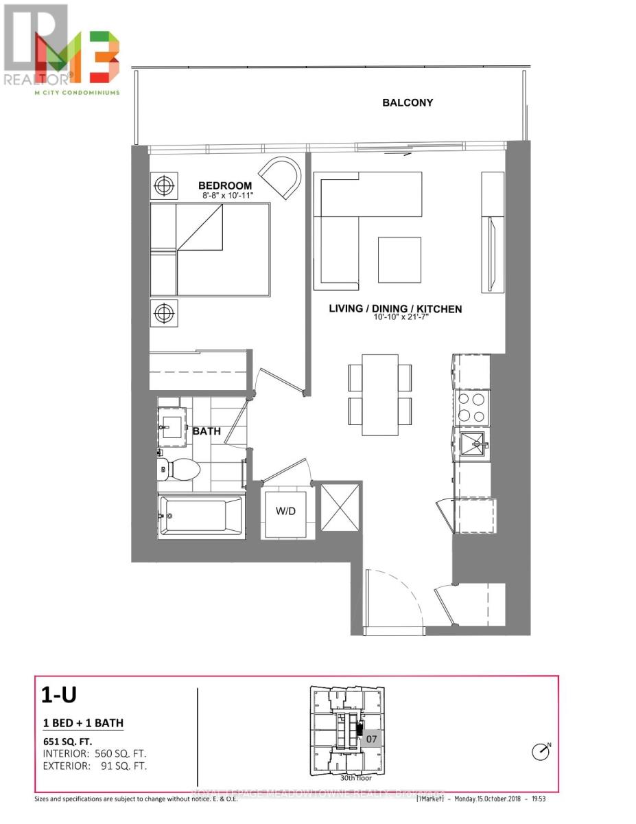 3007 - 448 Burnhamthorpe Road, Mississauga, Ontario  L5B 0R4 - Photo 17 - W13090166