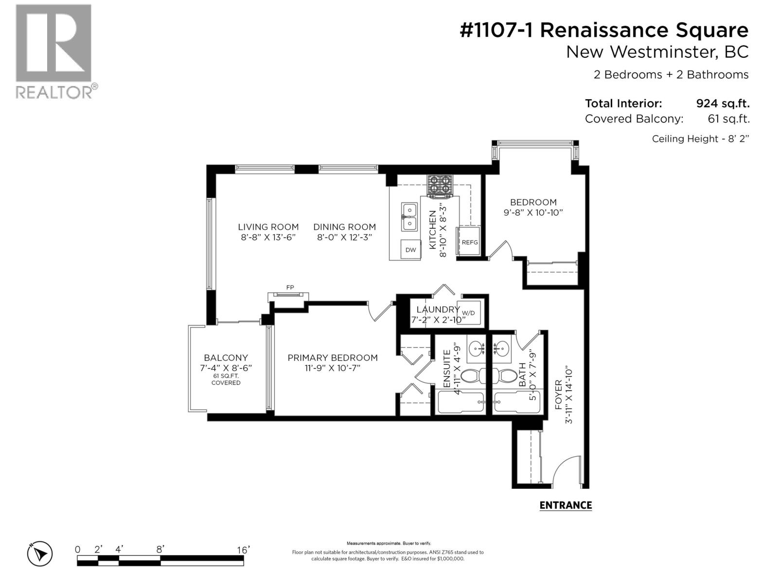 1107 1 Renaissance Square, New Westminster, British Columbia  V3M 0B6 - Photo 15 - R3120881