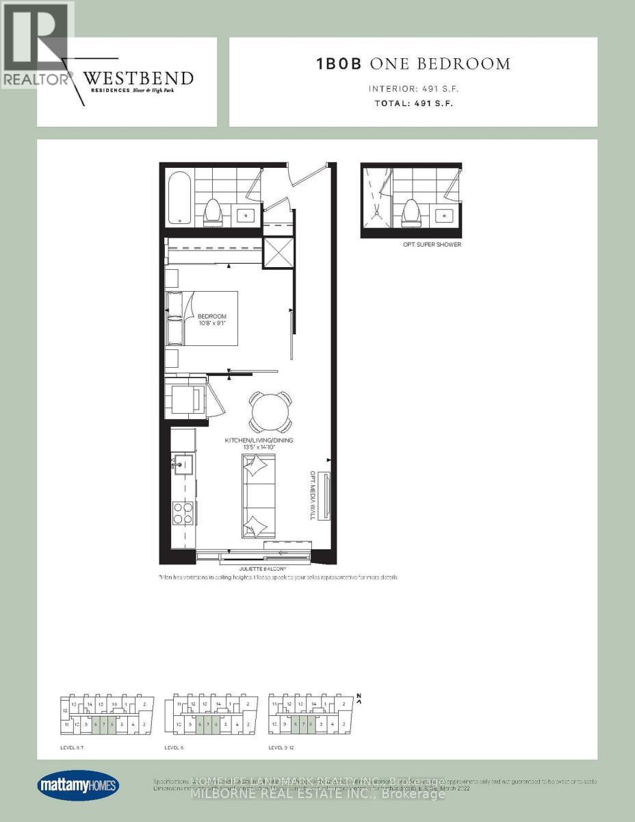 607 - 1660 Bloor Street W, Toronto, Ontario  M6P 1A8 - Photo 8 - W13107204