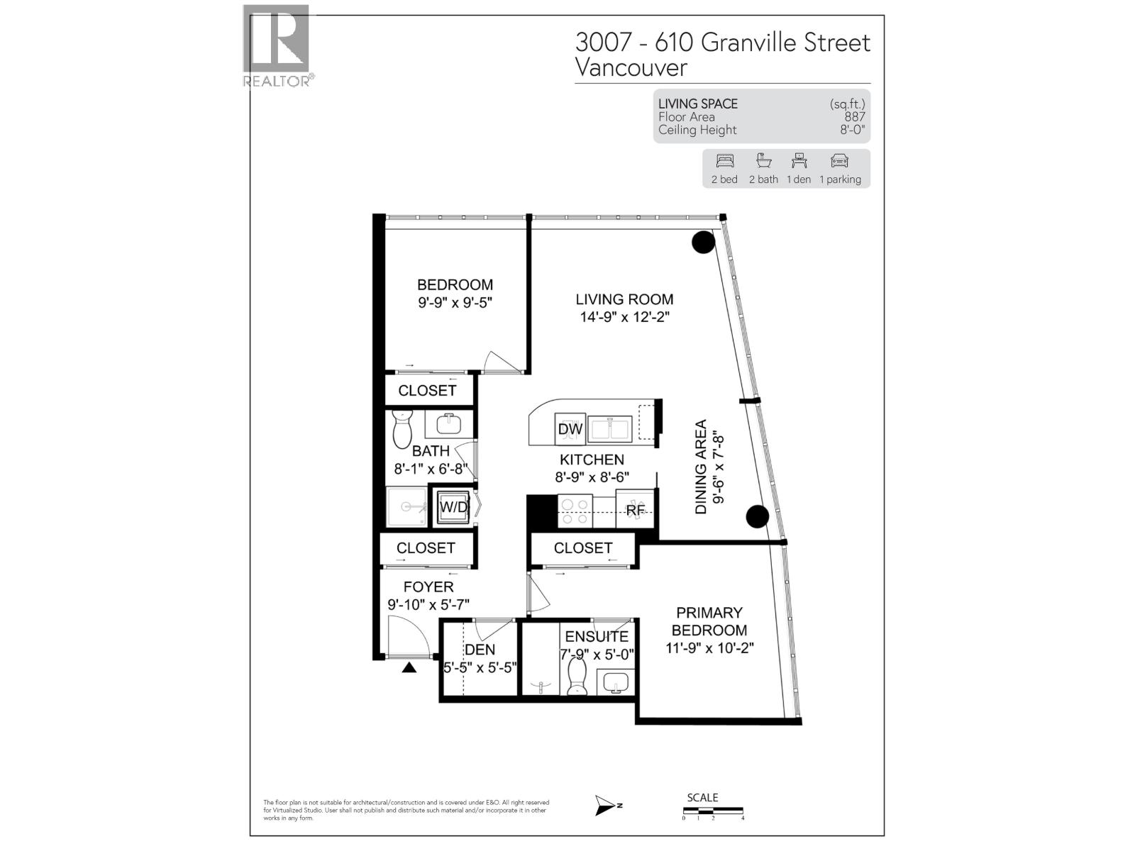 3007 610 Granville Street, Vancouver, British Columbia  V6C 3T3 - Photo 21 - R3122524